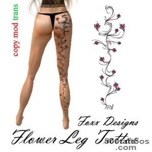 Second Life Marketplace   Flower Vine Leg Tattoo_36