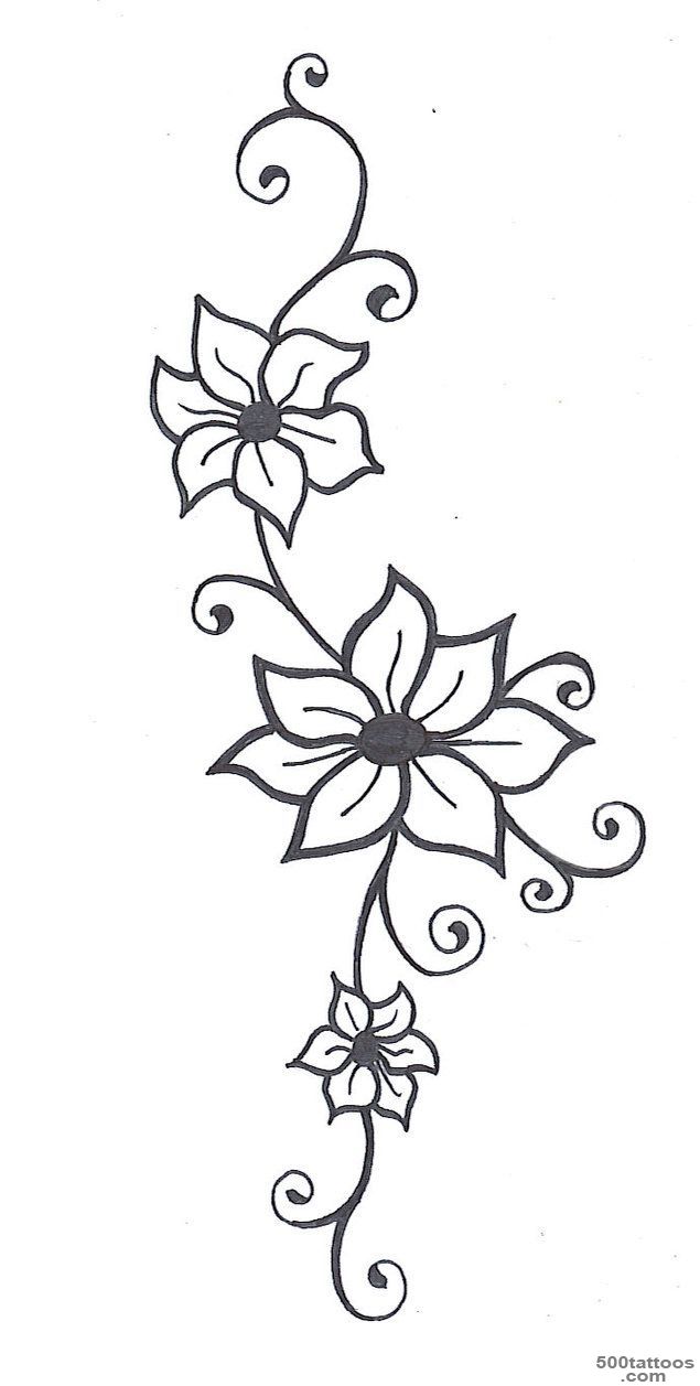 Beautiful flower and vine tattoos_44