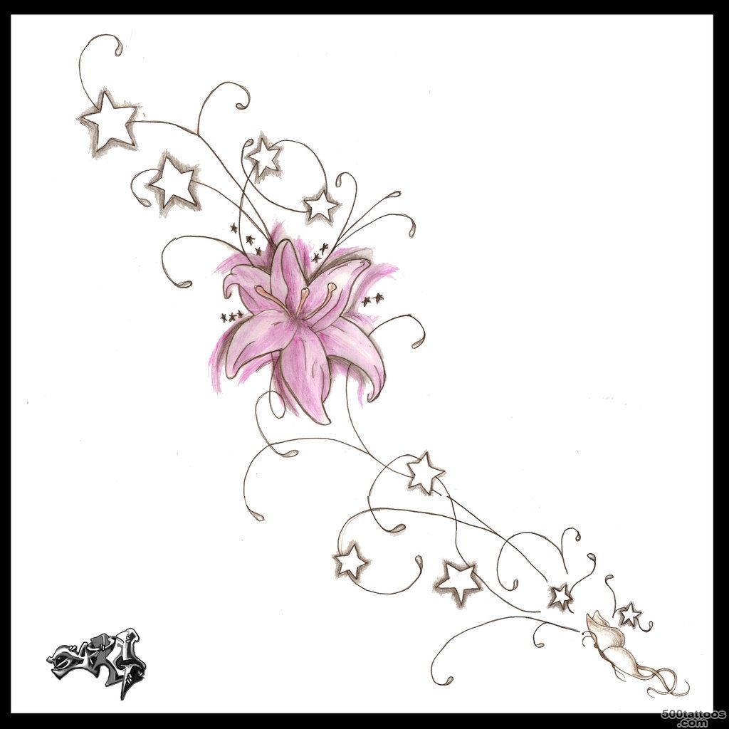 New Flowers And Vine Tattoo Design   Tattoes Idea 2015  2016_33