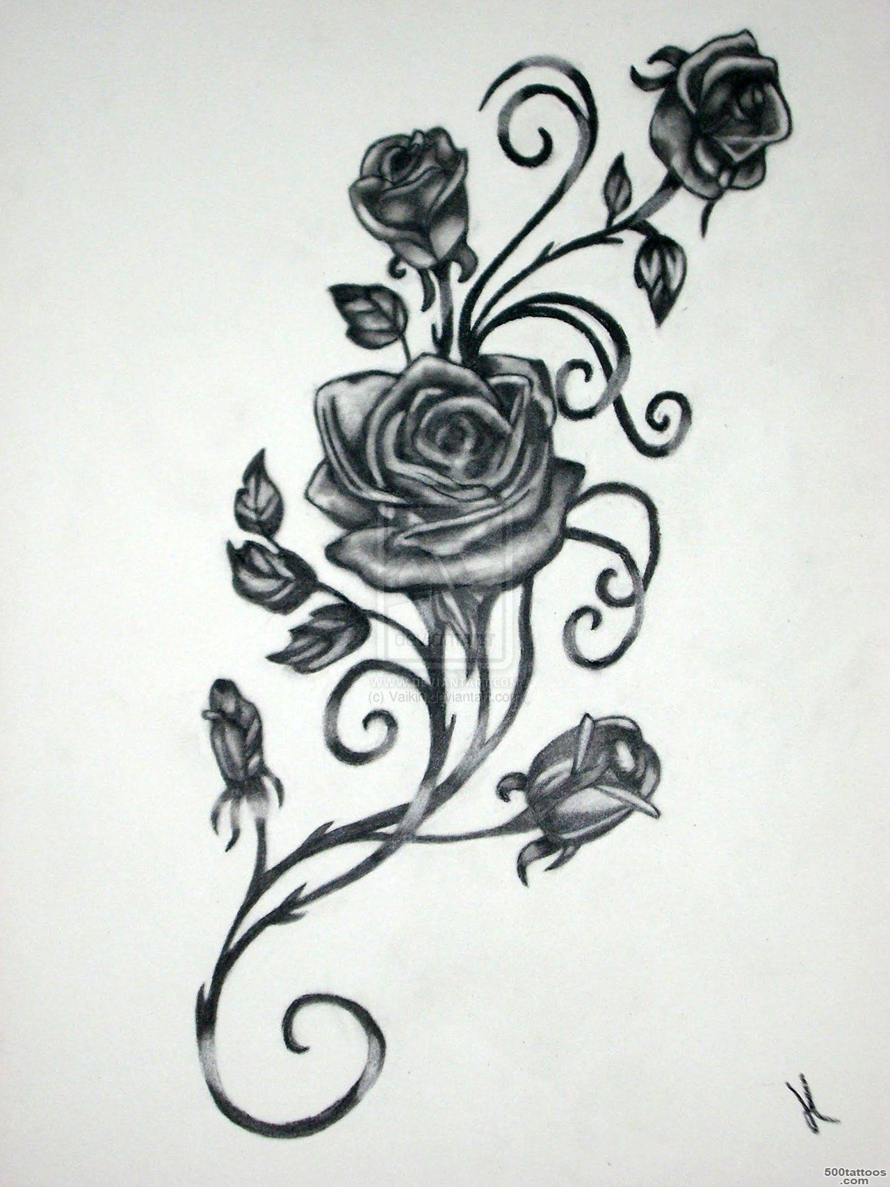 Rose Vine Tattoos For Women lt Images amp galleries_28
