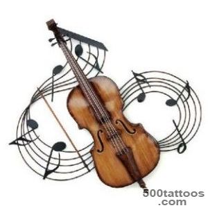 Violin tattoo design, idea, image