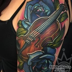 Violin Tattoo by James Dean  Certified Customs_8