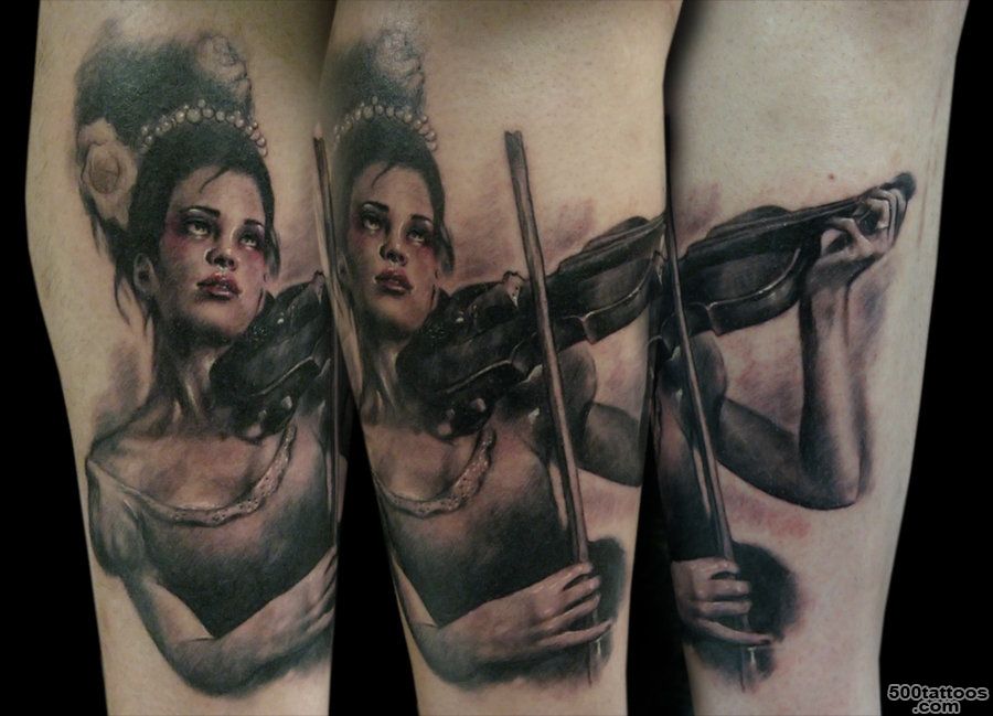 44 Violin Tattoos   Meanings, Photos, Designs for men and women_35