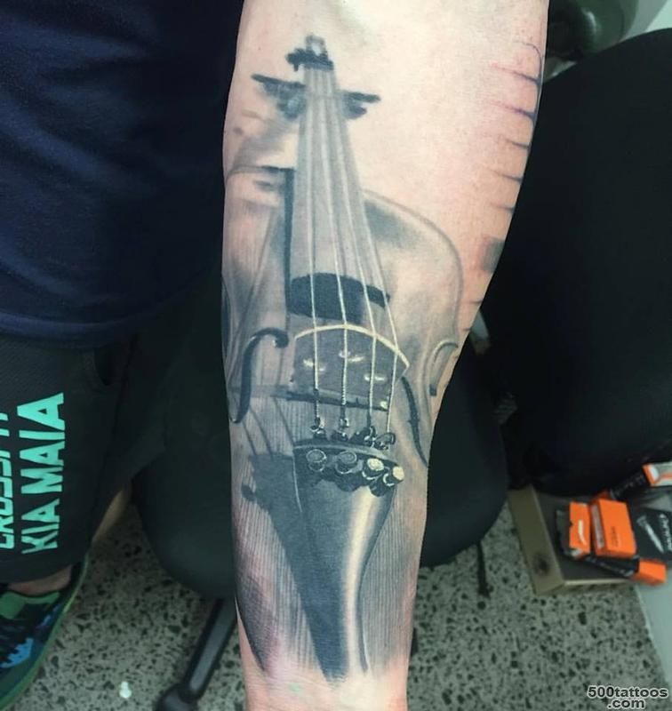 Violin Tattoo by Steve Butcher TattooNOW_33