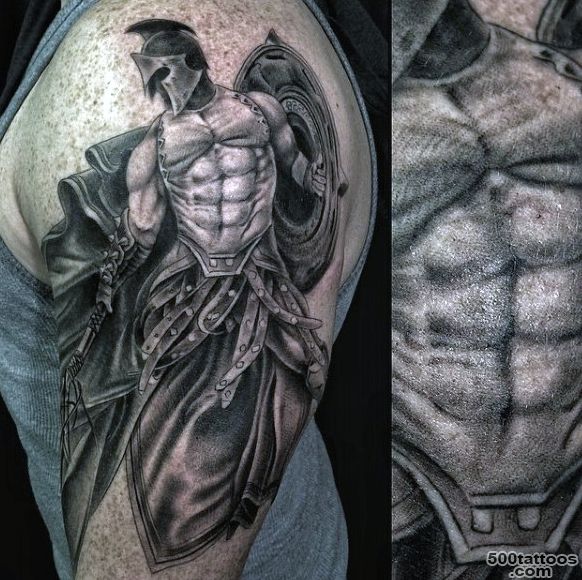 100 Warrior Tattoos For Men   Battle Ready Design Ideas_4