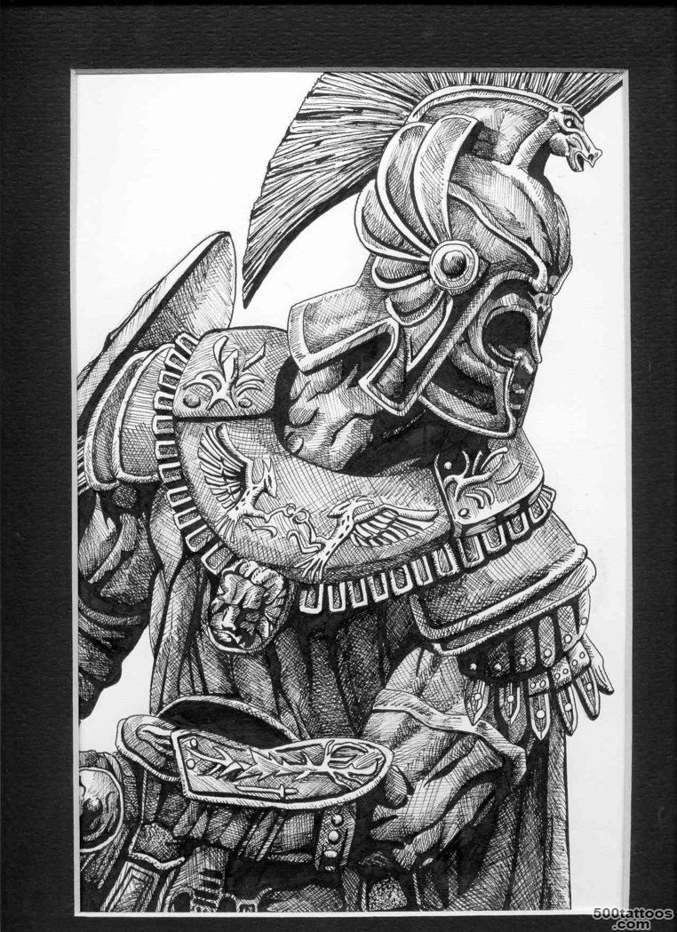 Warrior Viking Tattoo Sketch   Tattoes Idea 2015  2016_44