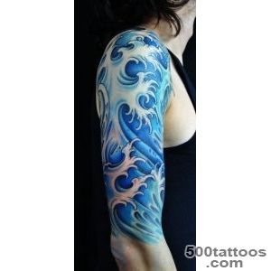 Half Sleeve Water Tattoo For Girls_2
