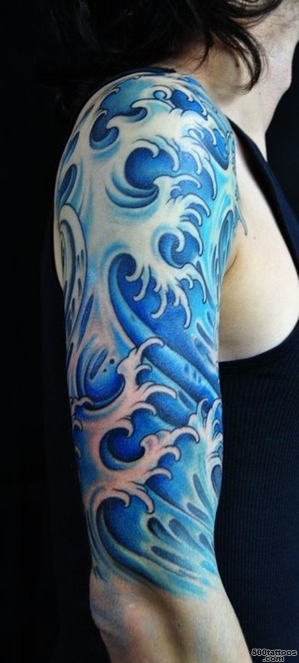 Half Sleeve Water Tattoo For Girls_2