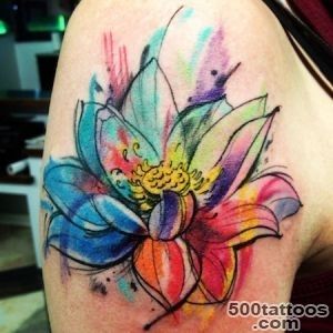 Watercolor tattoo design, idea, image