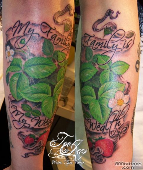 My Family is my Wealth   Strawberry plants  Tattoo.com_2