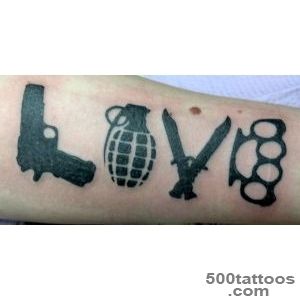 64+ Weapons Tattoos Ideas_2