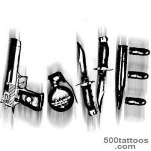 Love made from weapons can be dangerous  tattoo ideas  Pinterest_43