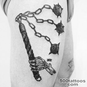tattoos #blackink #black #ink #medieval #weapons #torture _46