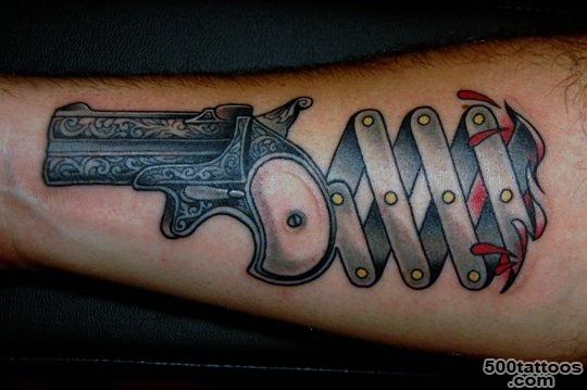 Gun Tattoo Designs and the Meaning_35