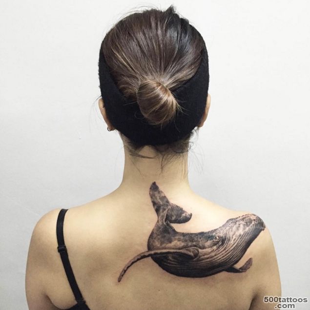 BlackGrey Ink Whale Tattoo by Ilwol   TattooBlend_39