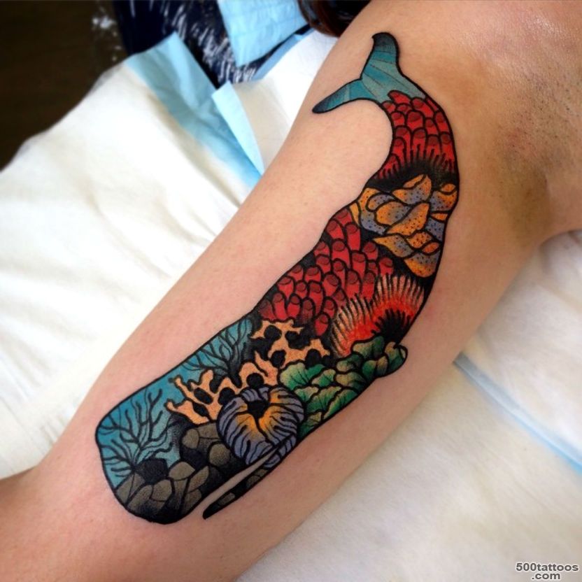 Colorful Whale Tattoo Done By Aaron Ashworth_22