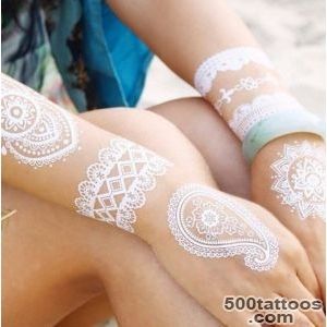 Stunning White Henna Inspired Tattoos That Look Like Elegant Lace _45