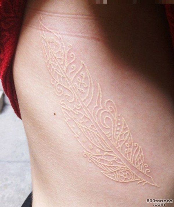56 Beautiful White Ink Tattoos That Will Captivate You_28