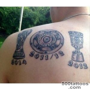 Dortmund#39s Kevin Grosskreutz gets World Cup trophy tattoo without _48