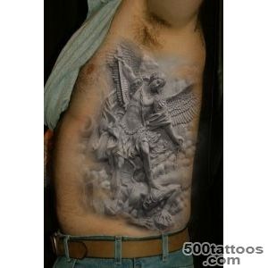 Realistic angel winner tattoo on ribs   Tattooimagesbiz_6