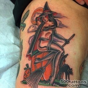 32 Marvelous Witch Tattoos for Halloween  Best Tattoo Ideas Gallery_5