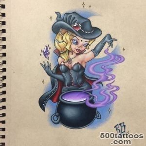32 Marvelous Witch Tattoos for Halloween  Best Tattoo Ideas Gallery_6