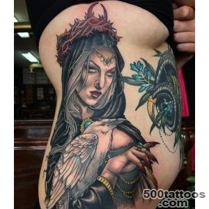 Thorny witch and her albino familiar   Yeahtattooscom_3