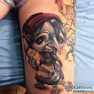 Witch Tattoo On Right Half Sleeve by Pluginbaby_4