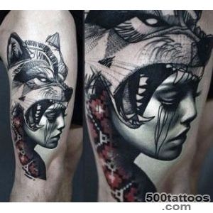 70 Wolf Tattoo Designs For Men   Masculine Idea Inspiration_30