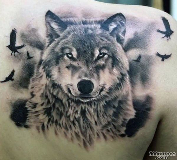 70 Wolf Tattoo Designs For Men   Masculine Idea Inspiration_3