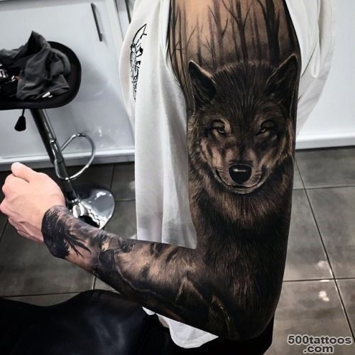 70 Wolf Tattoo Designs For Men   Masculine Idea Inspiration_10