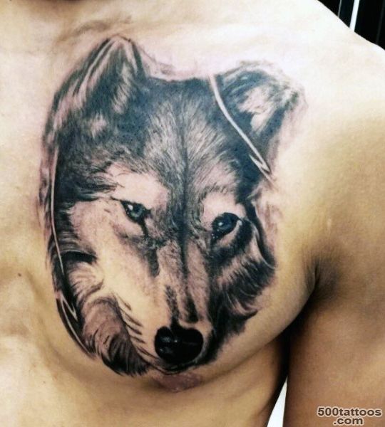 70 Wolf Tattoo Designs For Men   Masculine Idea Inspiration_46