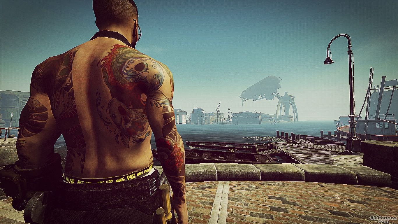 Yakuza Tattoos MALE   Standalone by RevelationWH at Fallout 4 ..._49