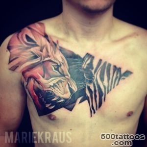 Lion amp Zebra Tattoo  Best tattoo ideas amp designs_21