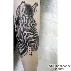 Lion And Zebra Tattoo On Leg  Tattoobitecom_34