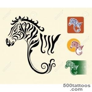 Zebra Symbol And Three Alternative Colors Design Royalty Free _49