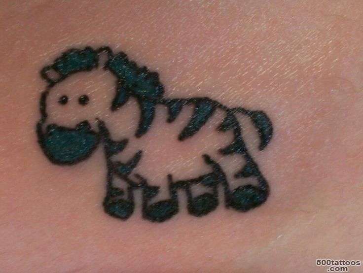 Cute funny cartoon zebra tattoo   Tattooimages.biz_26