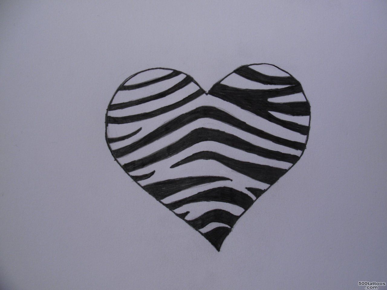 Zebra Heart Tattoo Design   Tattoes Idea 2015  2016_45