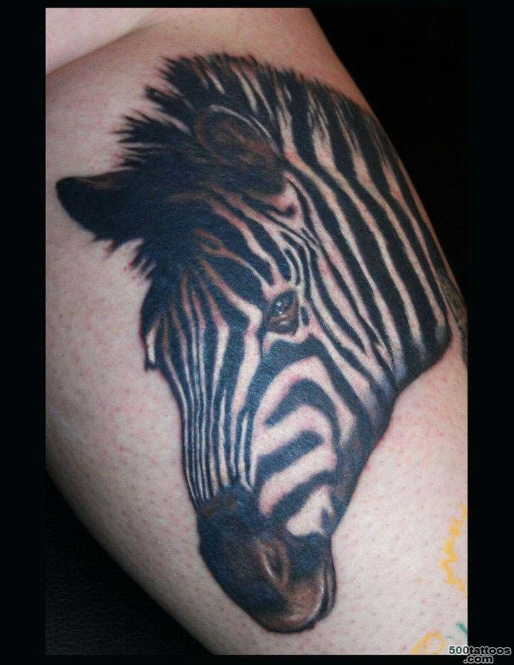 zebra tattoo  realistic animal tattoo, color tattoo, zebra …  Flickr_9