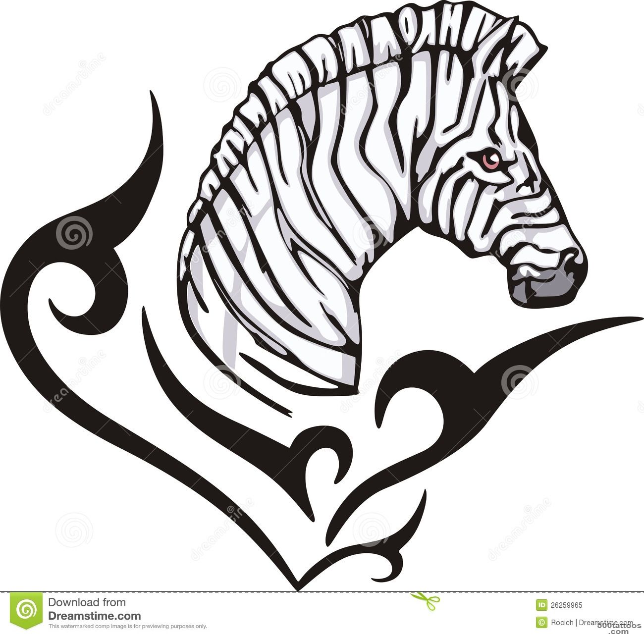 Zebra Tattoo Royalty Free Stock Photo   Image 26259965_36